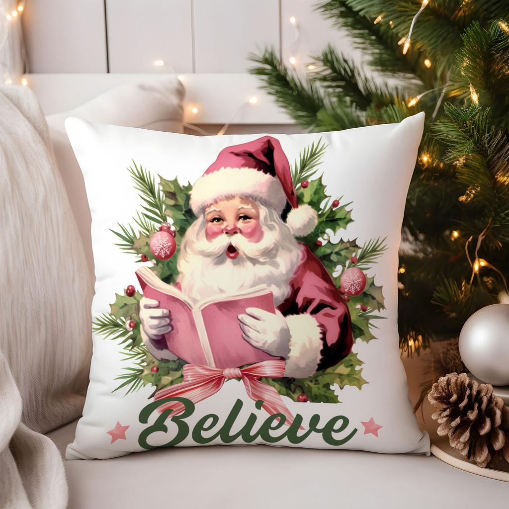 Popular Christmas Pillowcase Office Seat Cushion Home Bedside Pillowcase