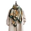 Scarf autumn and winter thickened oil painting travel outside shawl windproof and cold jacquard high-end scarf shawl neck protection