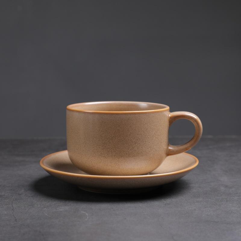 

Набор кофейных чашек и блюдец Kiln, Ретро керамическая чашка, Креативная кружка для послеобеденного чая, Чашка для кофе капучино латте 201-300ml