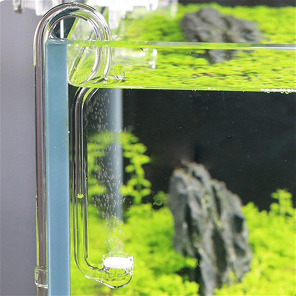Glass CO2 Diffuser U Shaped R Shaped for Aquarium Planted for Tank Clear Glass Aquarium Supply Accessories 7.9" Length