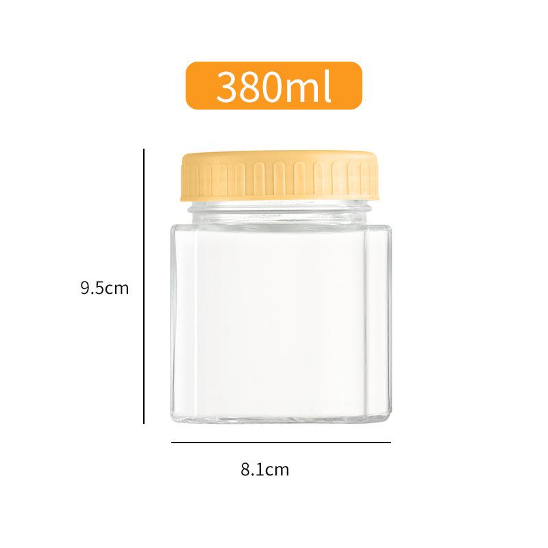 Macaron Series Transparent Sealed Glass Storage Jar for Dried Fruit, Tea, and Candy - Moisture-Proof Kitchen Container