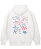 Astral Projection Graffiti Oversized Wide Shoulder Hoodie_White