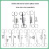 Stainless Steel Nose & Eyebrow Scissors: Pointed & Round Tips, Various Styles for Beauty & Makeup Needs