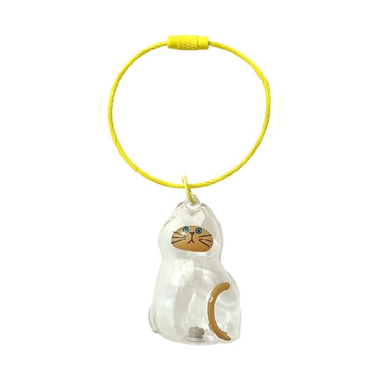 Textured Feline Hair Organiser Case Pendant Keychain Novelty Memorial Gift Box Accessory For Practical Gift Giving