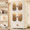 Children's Toy Storage Cabinet: Movable Multi-layer Thickened Wardrobe with Folding Shelves for Home and Bedroom