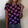 Summer Women T shirt 3d Love Heart Pattern Print T-shirt Women Fashion Crew Neck Short Sleeve Graphic Tshirt Lady Tops Tees New