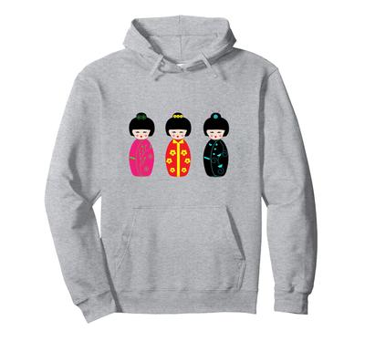 Japanischer Kokeshi-Puppen-Hoodie