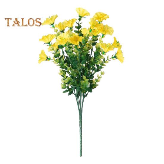 12Pcs Simulated Artificial Fake Flowers Realistic Vivid Reusable No Maintenance Plastic Artificial Flowers Home Wedding Party Decor