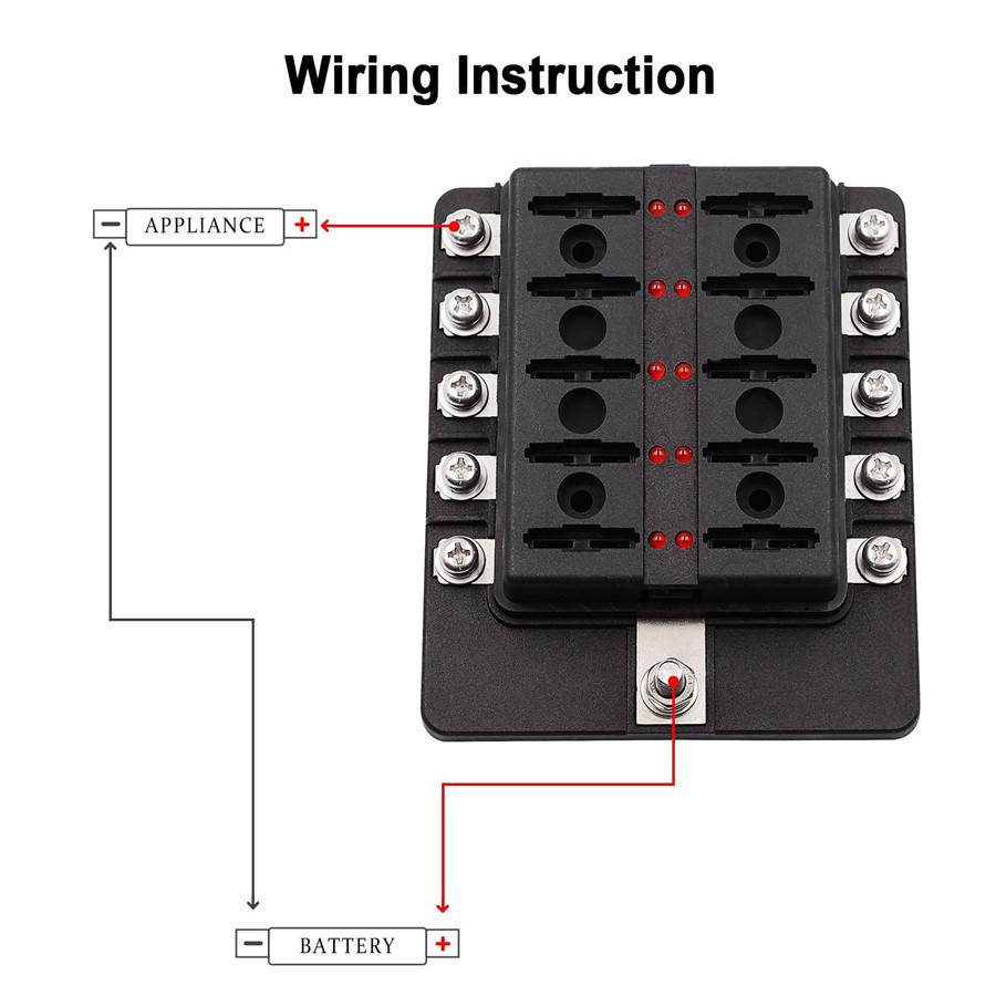 10 Way Fuse Box With Accessories