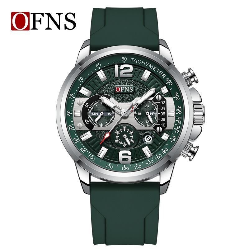 

Quartz Watch Three Eyes Six Needles Fashion Luminous Waterproof Casual High-End Business Men S Watch