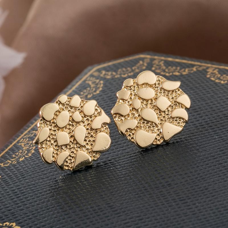 Pendientes Dorados Geométricos Irregulares Retro Elegantes Aleación Comodidad Y Joyería Versátil Para Mujeres Hombres Regalo