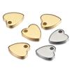 30pcs 10pcs Gold Color Stainless Steel Love Heart Charms Pendants for DIY Jewelry Making Necklace Bracelet End Tail Ornaments