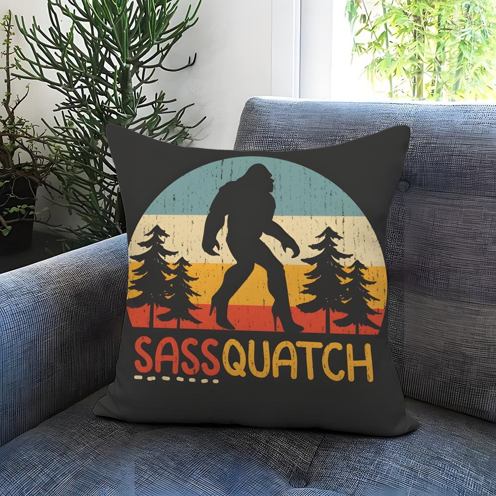 S-Sassy the SasquatchS Cushion Cover Comfortable Reversible Pillow Cover Ideal for Car Sofa Bedroom & Beyond