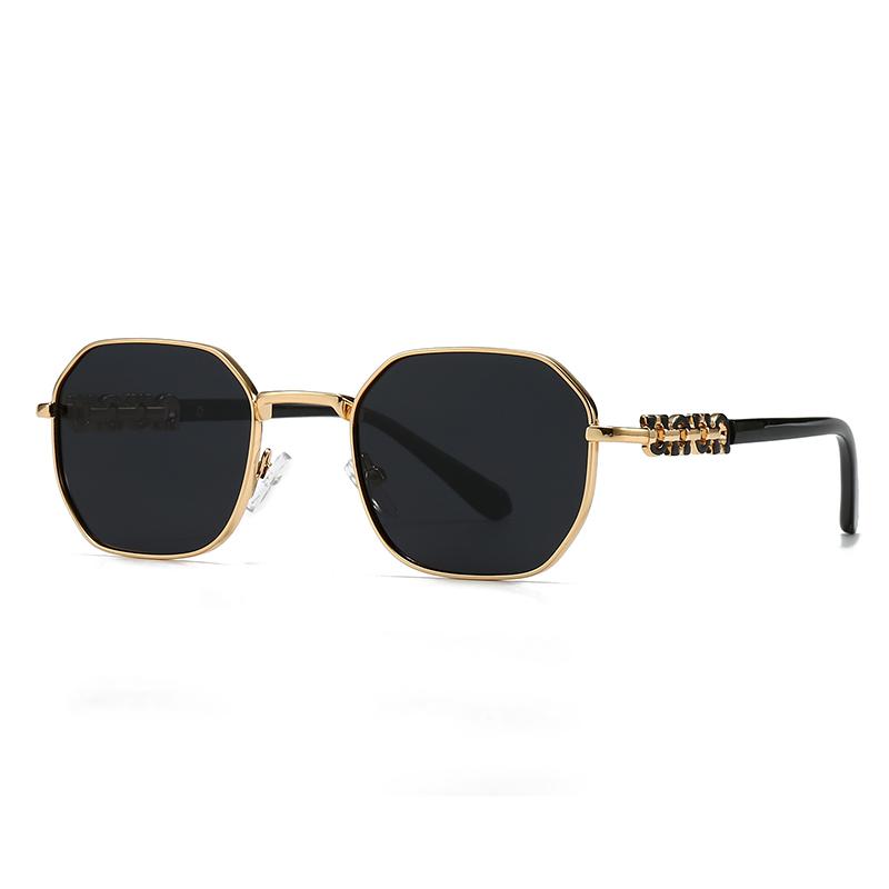  Trade New Modern Retro Geometric Metal Sunglasses For Women Ins Style Street Photography Big-Name Sunglasses For Men 1437