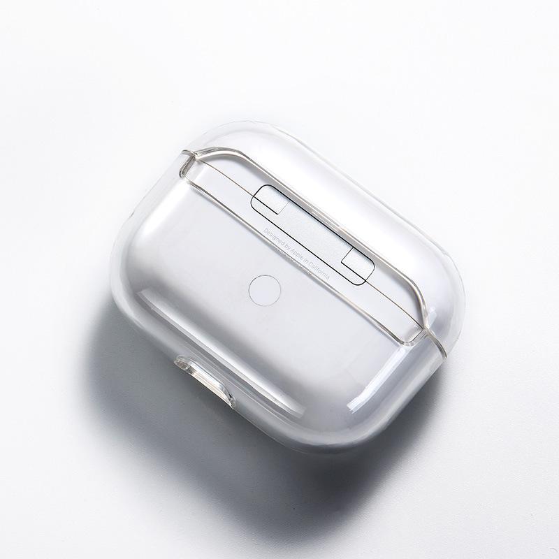 AirPods Pro 2 Transparent Hard Shell Case, Compatible with AirPods 3 & 4, Soft Protective Cover