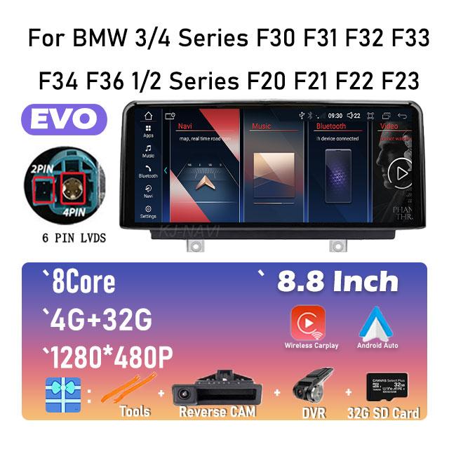 Car Video Player Radio GPS Navigation EVO System For BMW 3/4 Series F30 F31 F32 F33 F34 F36 1/2 Series F20 F21 F22 F23