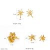 Minimalist Titanium Flower Earrings With 18k Gold Finish For Women
