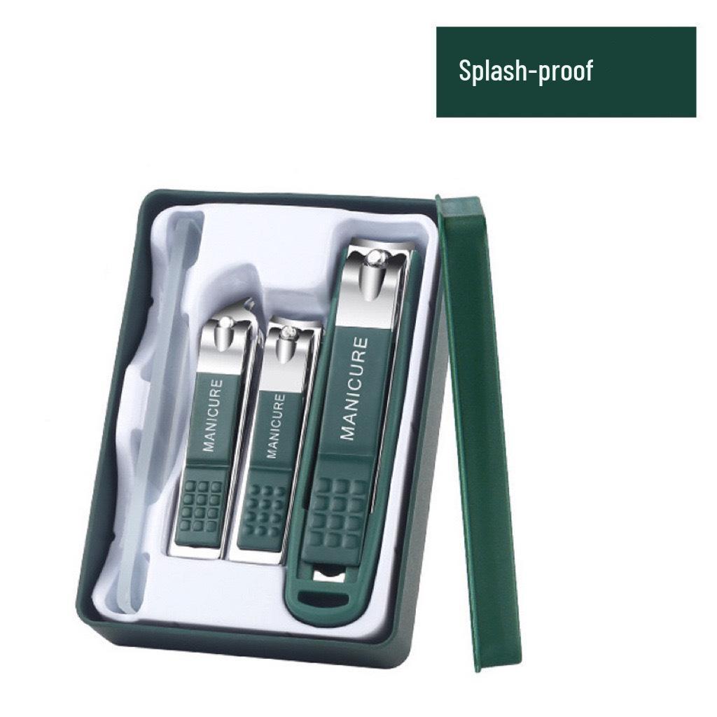 

Подарочная коробка темно-зеленых кусачек для ногтей - Набор для маникюра из 4 предметов