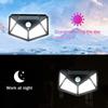 100LED Solar Wall Light Outdoor Lighting Waterproof Solar Lights Motion Sensor Street Lamp with Sunlight Powered Spotlight