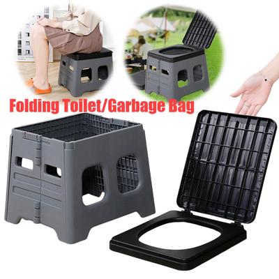 Toilettes pliantes de camping Toilettes de voiture Seau de camping Toilettes d'urgence pour camping-car Voyage en plein air Camping-car Toilette pliante portable Poubelle