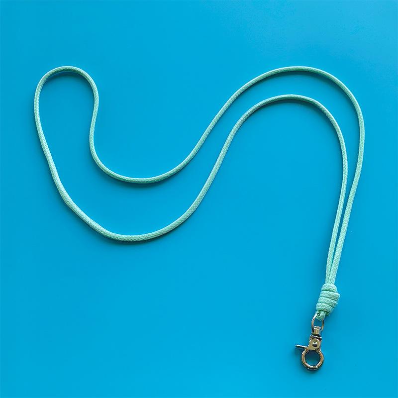 Solid Color Mobile Phone Lanyard Wax Line Long Multi-Color Anti-Lost Rope Versatile Glasses Clip Change Bag Necklace Lanyard