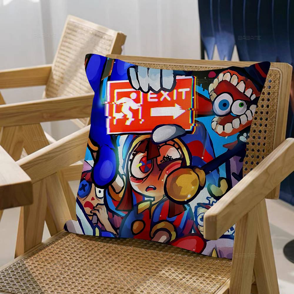 

Забавный А-Удивительный Ц-Цифровой Ц-Цирк Дизайн Наволочки Чехол для Подушки Декор Праздничный Декор 12x12Inch