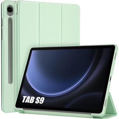 Hülle für Samsung Galaxy Tab S9 FE / S10 FE - Grün - Slim Schutz - Standfunktion - 10,9 Zoll