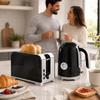 Kettle and Toaster Set with Thermometer, 1.7 L, 2200 W Kettle, 2-Slice Toaster with 7 Browning Levels