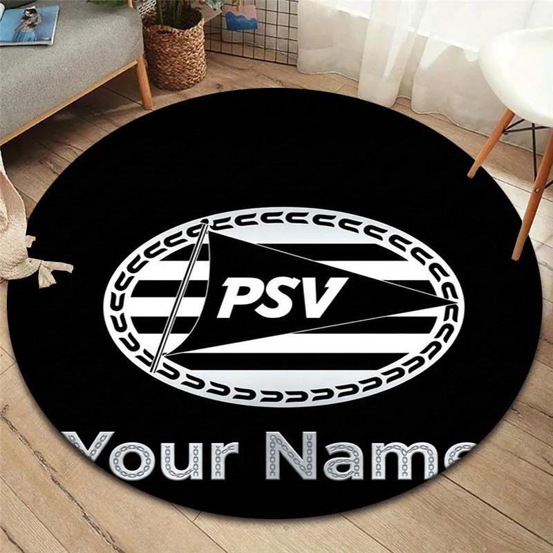Philips Sport Vereniging Custom Name Round Area Rug,Carpet Rug for Living Room Bedroom Sofa Playroom Decor,Non-slip Floor Mat