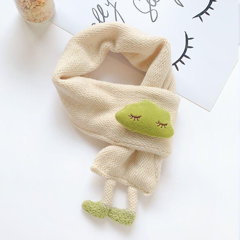 Children's Autumn Winter Cartoon Scarf - Windproof, Super Cute, Fashionable Korean Style Neck Warmer for Boys and Girls