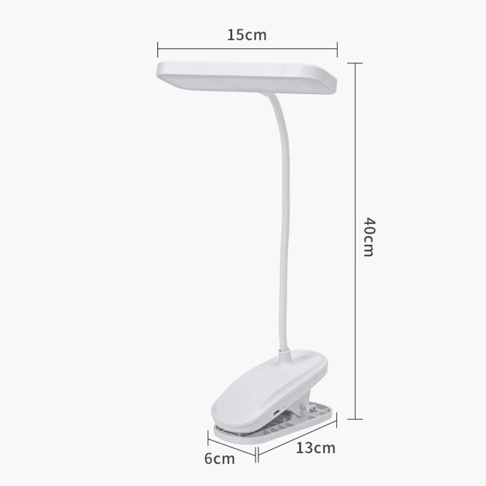 360° Rotation Flexible Study Table Lamp Touch 3 Modes USB Rechargeable USB Dimmable Night Lamp Folding Clamp Dimmable Design