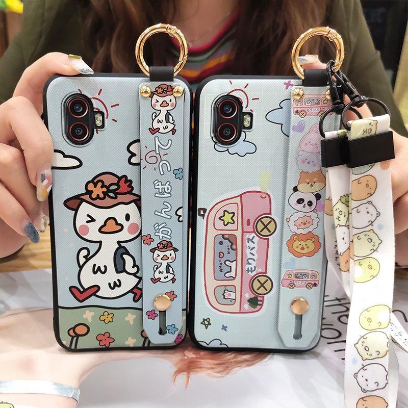 Waterproof Silicone Phone Case For Samsung Galaxy Xcover6 Pro/SM-G736U/B Soft Case Phone Holder Lanyard Back Cover Ring
