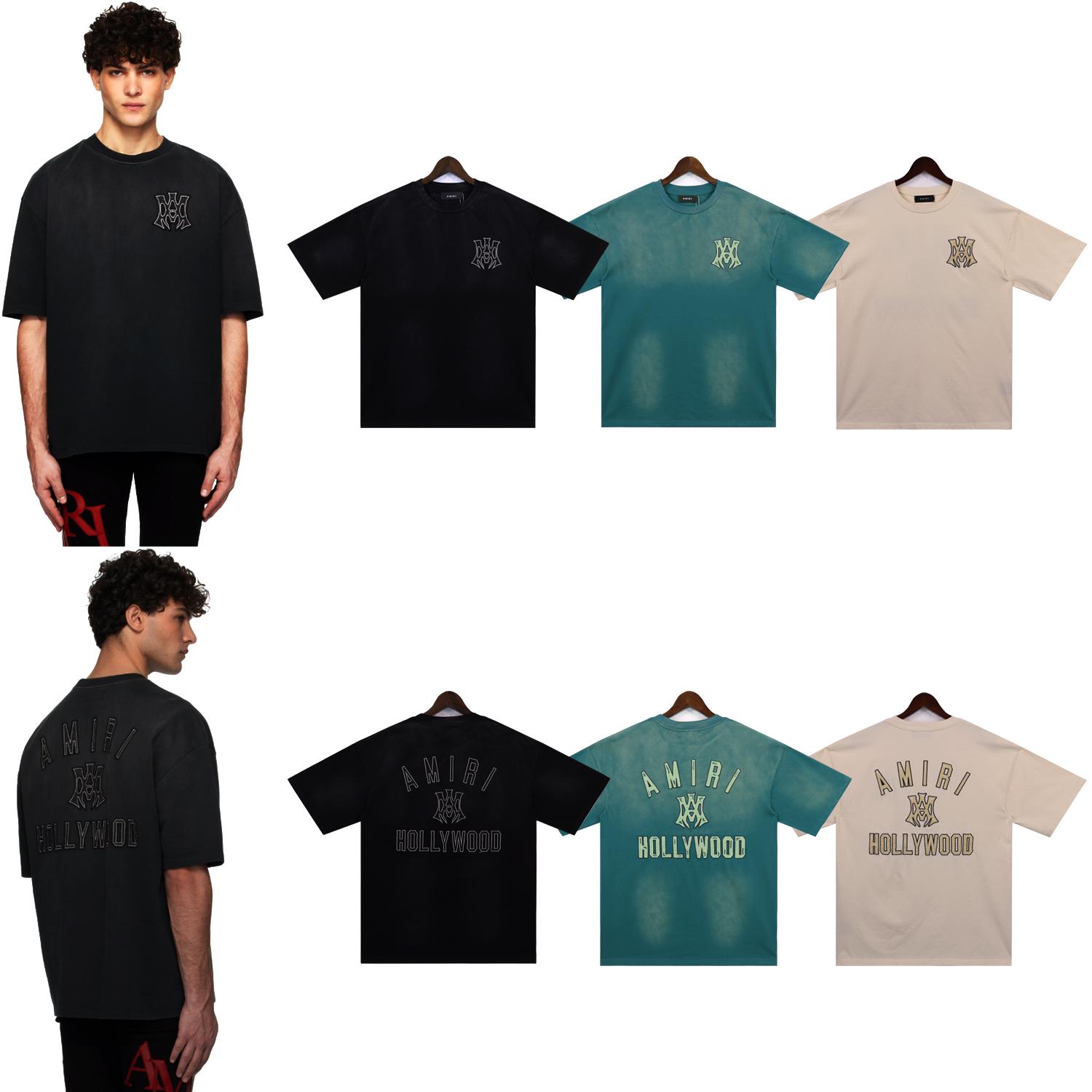 

2253 Амірі 2025 Літо Нова Чоловіча та Жіноча Вільна Вінтажна Велика Футболка для Пральні Парна Футболка S