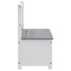 Kids  Bench with Storage Space White and Grey 60 x 30 x 55 cm MDF