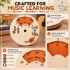 Wooden Circle of Fifths Wheel 12cm Guitar Chord Theory Tool