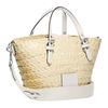New COACH Straw Woven With Leather Tote Bag Shopping Bag Shoulder Bag Crossbody Bag Handbag Small Size Women's Beige Yellow CJ519-SVBD6