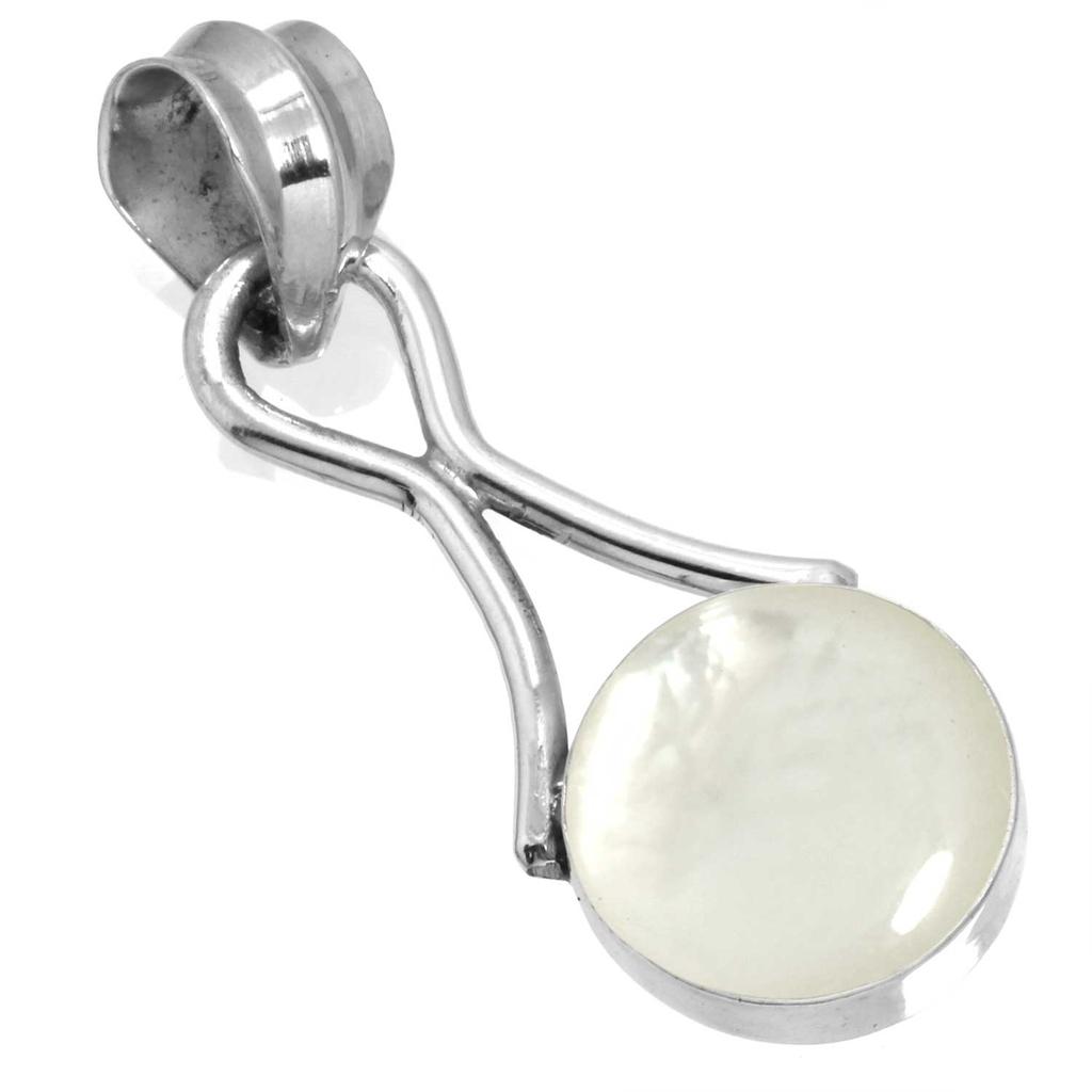 925 Sterling Silver Pendant Women Gemstone Handmade Jewelry Birthday Gift Blue Green Purple Copper Turquoise Pearl Lapis Mother Of Pearl Cocktail