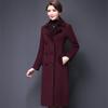 Abrigo de Mezclas de Lana para Mujer Invierno Moda Engrosado Cuello de Cachemir Chaqueta Larga Cálida Ajustada Abrigo Exterior Femenino Tallas Grandes M-5XL