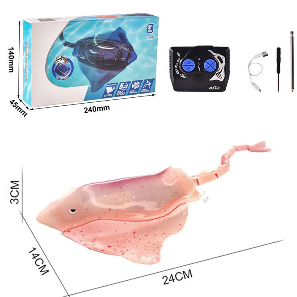 

Remote Control Boat For Kids 2.4GHz RC Devil Fish 4CH Ocean Toys With Water Sensor Switch Christmas Gifts For Boys Girls Red 27hz