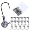 Goture 1/box 0.6g 0.8g 1g 2g 5g 8g 10g 15g 20g Crank Jig Head Hooks Soft Lure Hard Bait Soft Worm Fishhook For Fishing