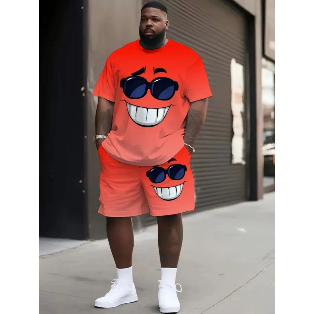 Men s 3D Printed Sports Set for Summer: Fashionable, Versatile, Breathable, Trendy, and Casual S