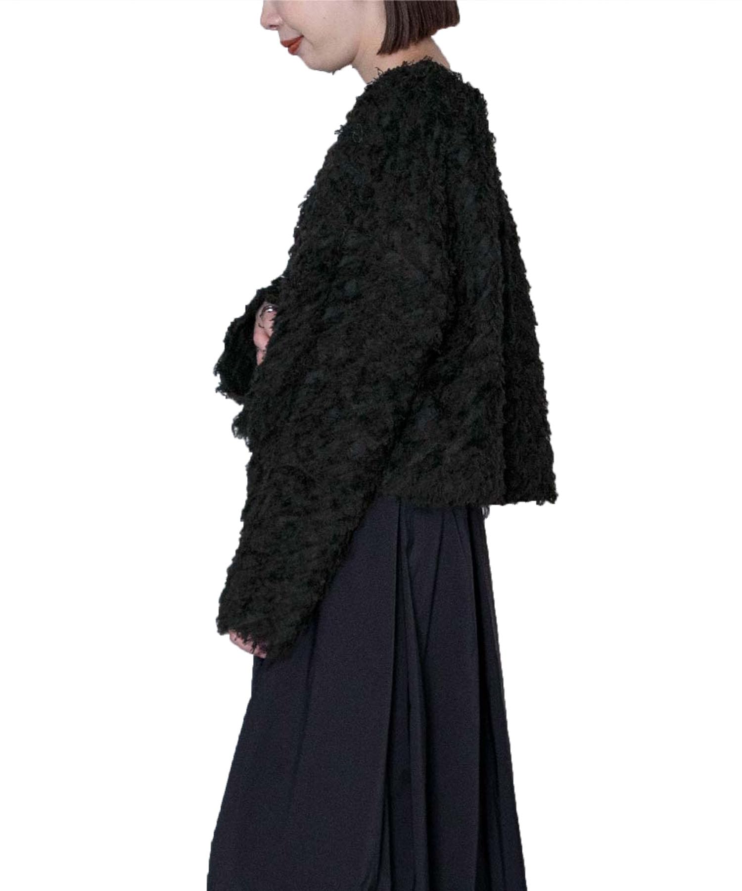 

Ваш укороченный трикотаж с бахромой BEXT0248 Свободный размер Черный Женский чёрный