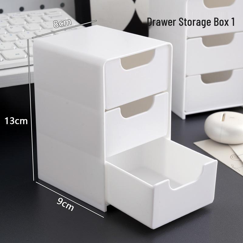 

Многофункциональный мини-ящик: Пылезащитное хранение для заколок, губной помады, украшений и канцелярских принадлежностей White