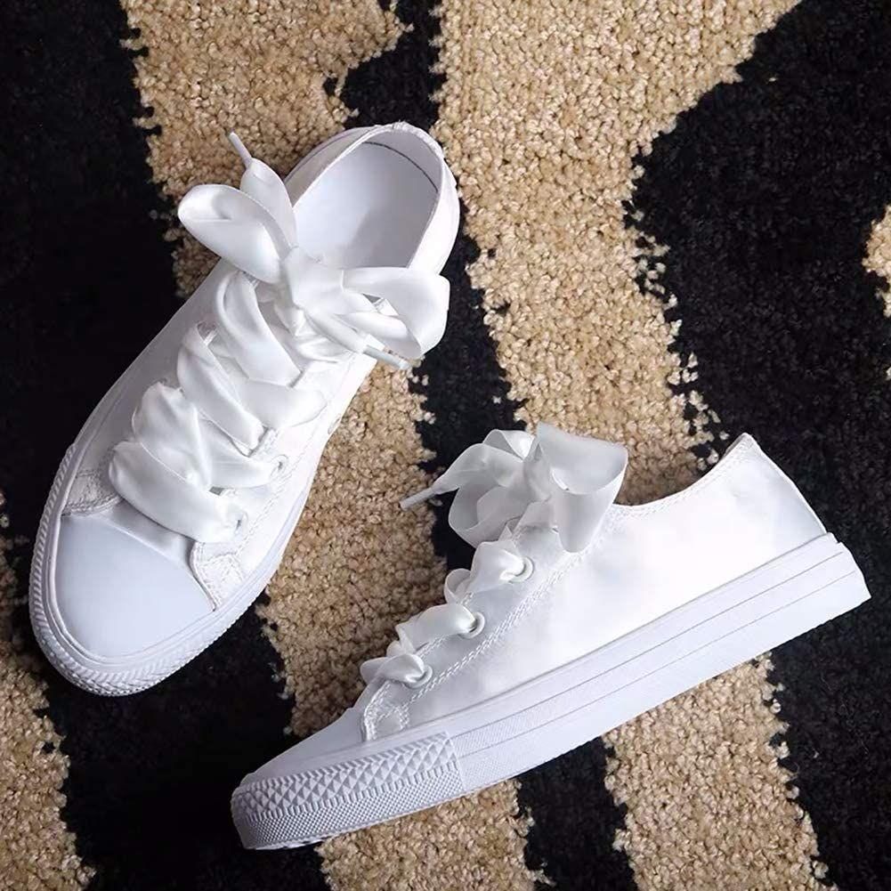 Wide Shoestrings Canvas Bootlaces Bowknot Sport Shoes Flat Shoelaces Organza Ribbon Shoe Laces