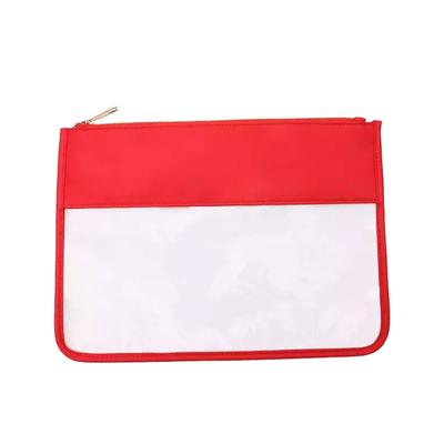 Reise PVC Flache Tasche Mit Halbtransparent Für Make-up Nylon Transparent Make-up Tasche Kosmetik Waschtasche