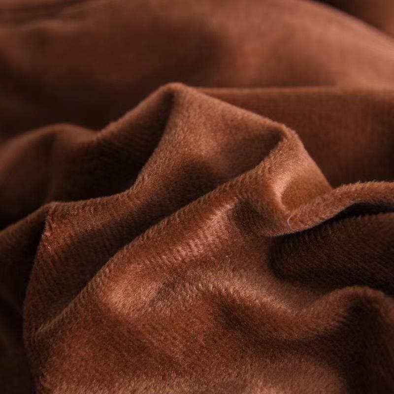 Teplé Zesílené Korálové Rouno Prošívané Prostěradlo s Gumou Zimní Plyšové King Double Size Přizpůsobený Potah Matrace Bez Povlaku na Polštář