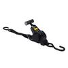 Retractable Ratchet Strap with Padded Handle 1 Inch 10 Feet Auto Retraction Tie Down Strap for Cargo Transport 1500lb