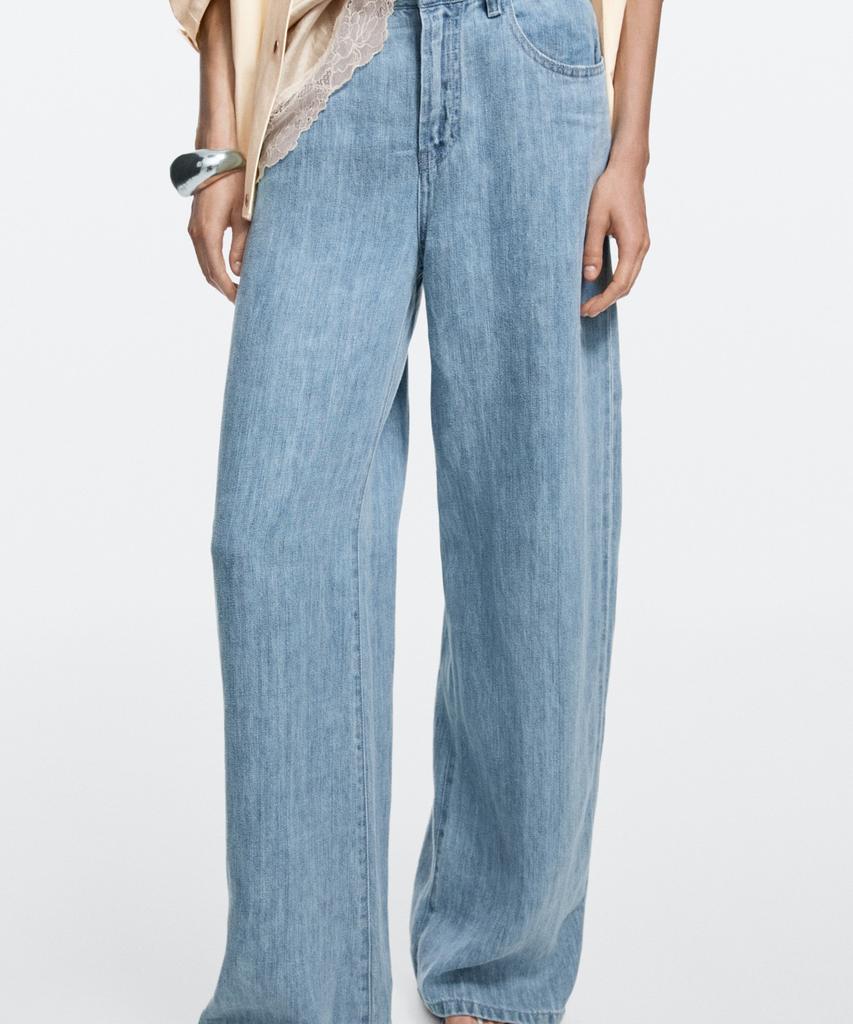 Masimodutti 100% Linen High-Rise Barrel Fit Jeans