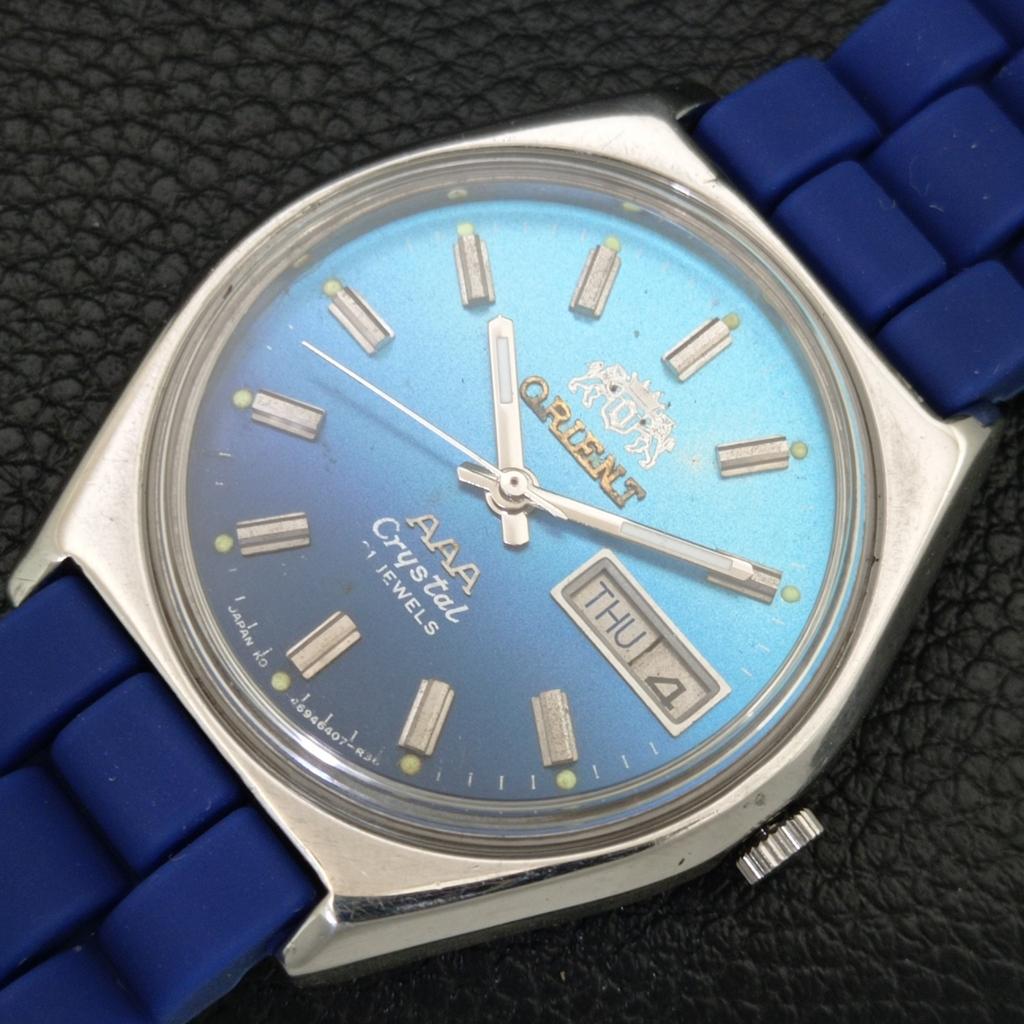 VINTAGE ORIENT AAA CRYSTAL AUTOMATIC JAPAN MENS ORIGINAL DIAL WATCH A707758-1