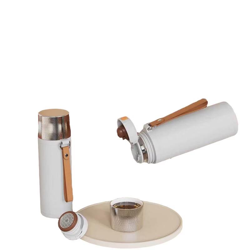 AiYi Home Hammered Ceramic Lined Stainless Steel Tea Infuser Bottle